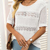 Lillie | Runder Halsausschnitt Damen Kurzarm Pullover mit Ausschnitt