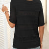 Lillie | Runder Halsausschnitt Damen Kurzarm Pullover mit Ausschnitt