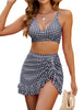 Gianna | Hoch taillierter Damen-Bikini-Set mit Bauchkontrolle Gingham