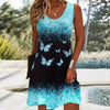 Asher | Druckdesign ärmelloses Minikleid für Damen