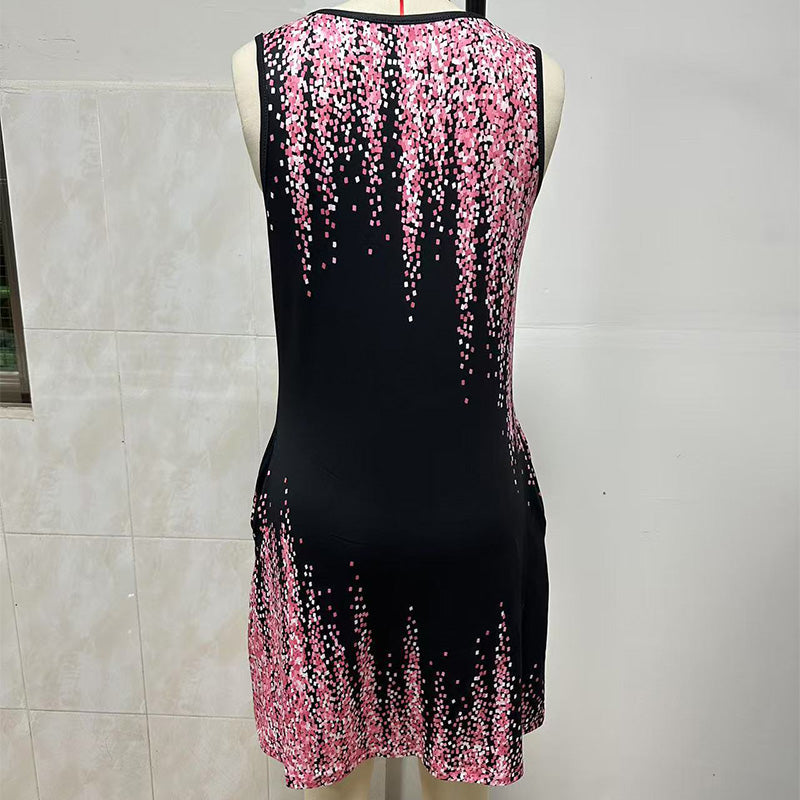 Asher | Druckdesign ärmelloses Minikleid für Damen