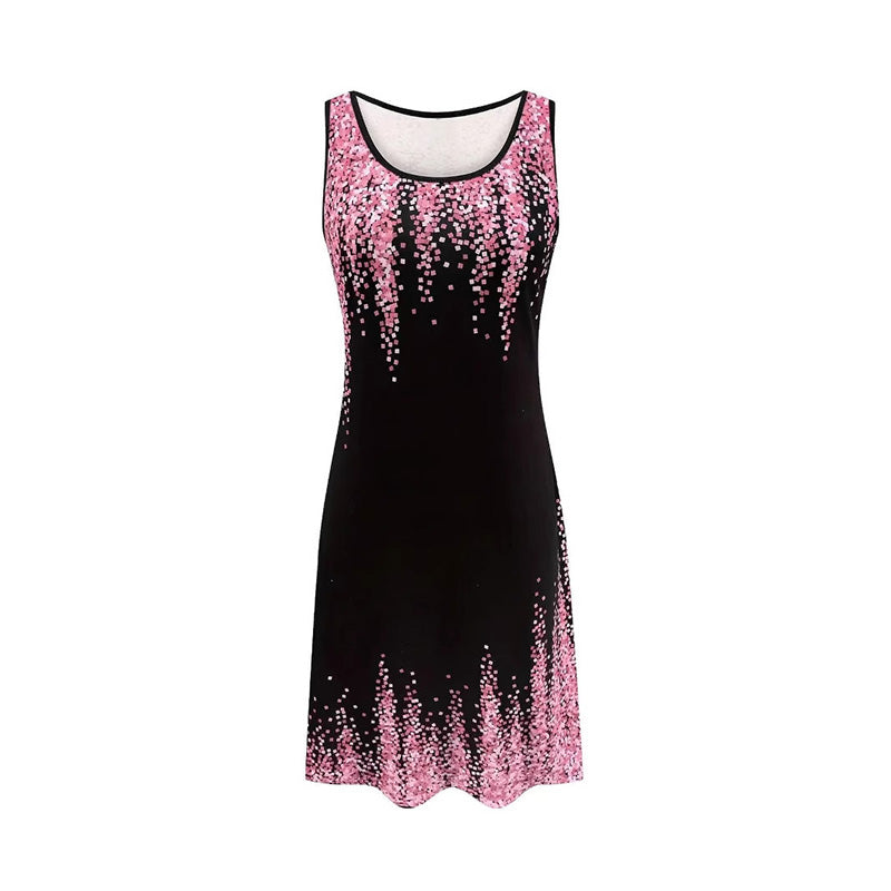 Asher | Druckdesign ärmelloses Minikleid für Damen