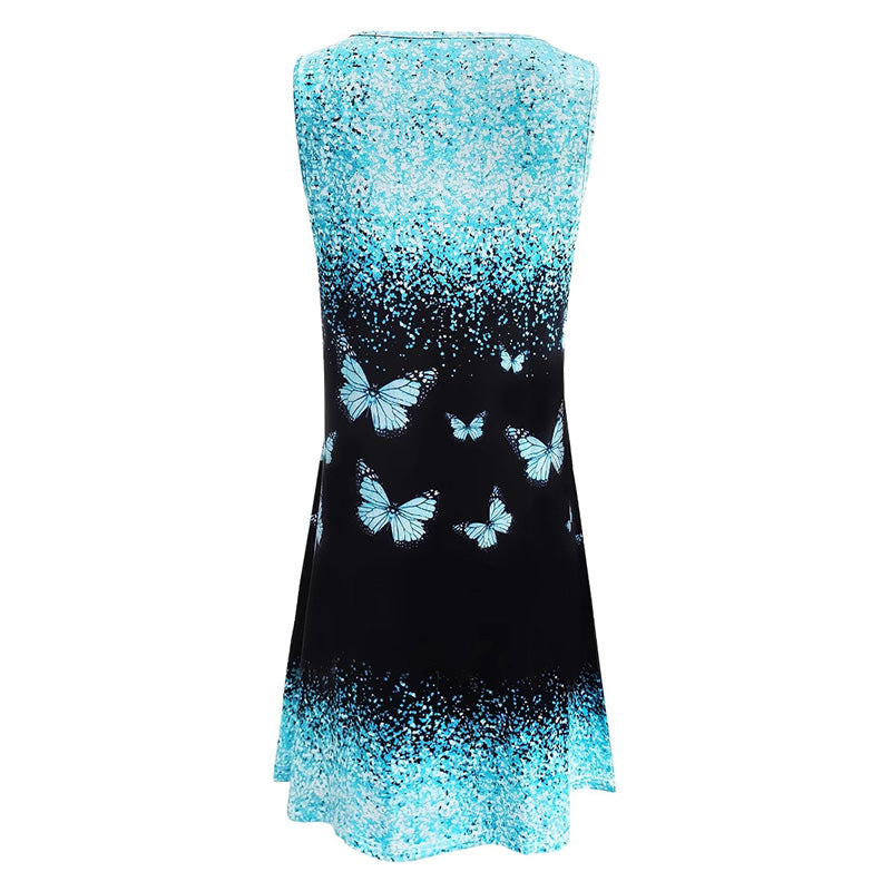 Asher | Druckdesign ärmelloses Minikleid für Damen