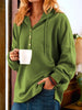Leona | Bequemer Langarm-Hoodie mit Knopfdetails