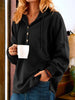 Leona | Bequemer Langarm-Hoodie mit Knopfdetails