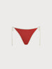 Sidney | Backsteinroter Jacquard-Bikini-Boden
