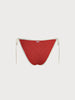 Sidney | Backsteinroter Jacquard-Bikini-Boden